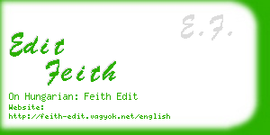 edit feith business card